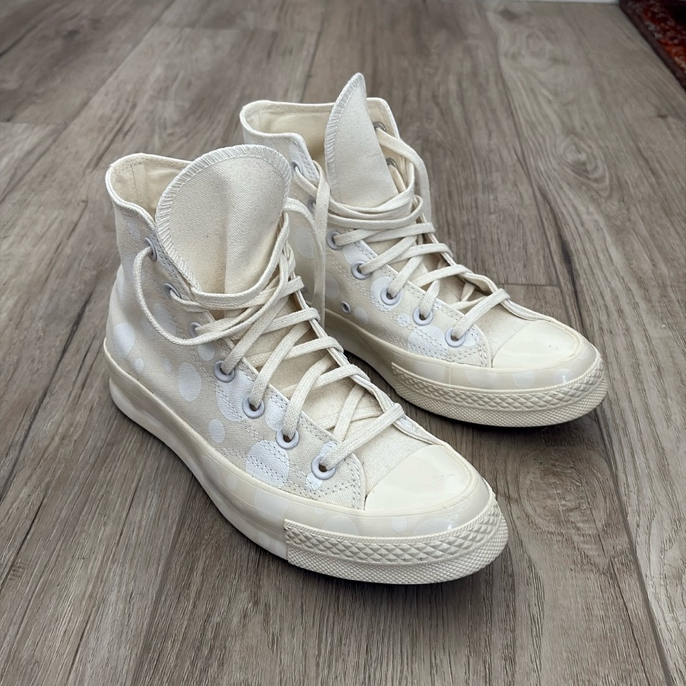 Converse Chuck 70 Hi Lift Polka Dots Canvas Women's Sneakers A01183C NWT